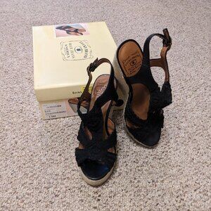 Lucky Brand Strappy Braided Jute Wedge